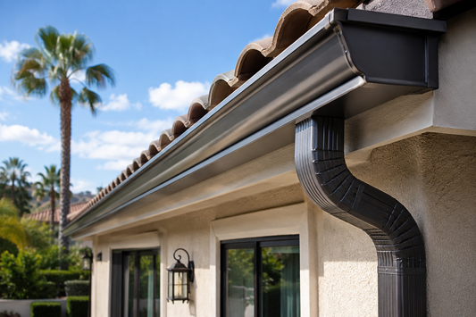 Professional seamless rain gutter installation helps protect Los Angeles homes from water damage.